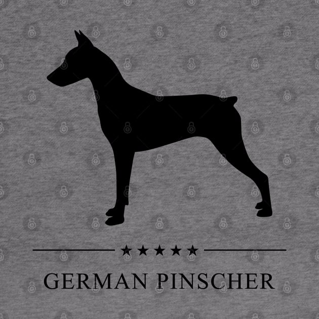 German Pinscher Black Silhouette by millersye